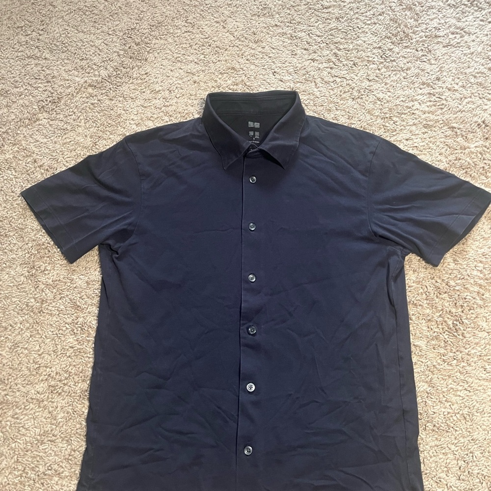 Men's Uniqlo Navy Blue Shirt